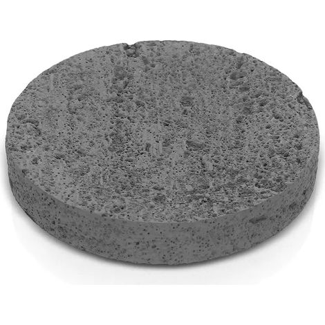 Porta sapone da appoggio grigio in resina effetto pietra Matera (1/2)