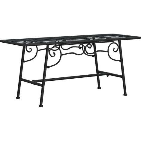 Maison Exclusive - Panchina per Albero 110 cm Nera in Acciaio