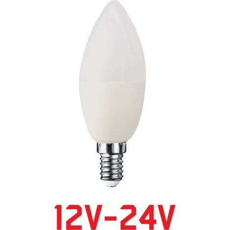 Ampoule LED Alcapower E14 6W 510lm 4000K Blanc Naturel Olive, Tension Universelle 9-30V CC, Haute Efficacité, Longue Durée 25 000 Heures, Lot de 100