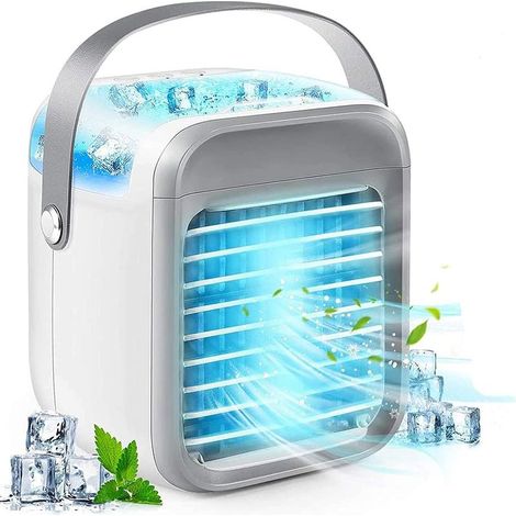 Climatiseur Portable Climatiseur, Refroidisseur d'air Portable 4 en 1humidificateur, Mini Refroidisseur évaporatif avec Réservoir d'eau, pour La Maison/Bureau/Chambre à Coucher/Extérieur, Etc (1/5)