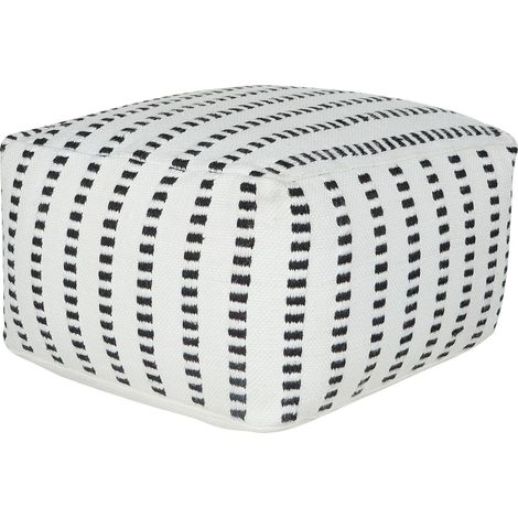 Pouffe GAJAN Fabric White