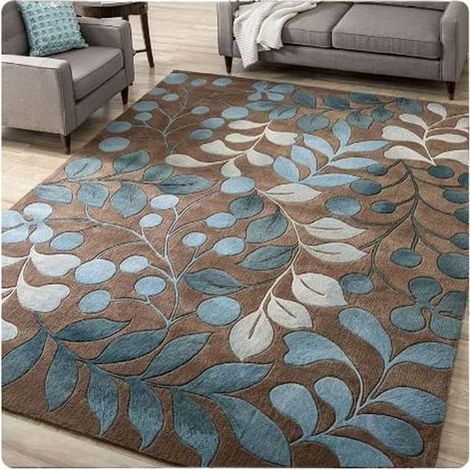 Tapis de luxe durable et doux, antidérapant, de style moderne, moelleux, facile à nettoyer, pour la décoration du salon et du bureau (dimensions : 160x230Cm) (1/5)