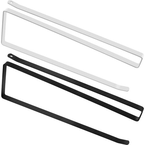 25cm Porte Rouleau de Cuisine, 2PCS Porte Essuie Tout Cuisine, Support pour Rouleau de Papier sans Perçage, Support pour Rouleau de Papier sous Armoire, Porte Essuie Tout (Blanc + Noir (1/5)