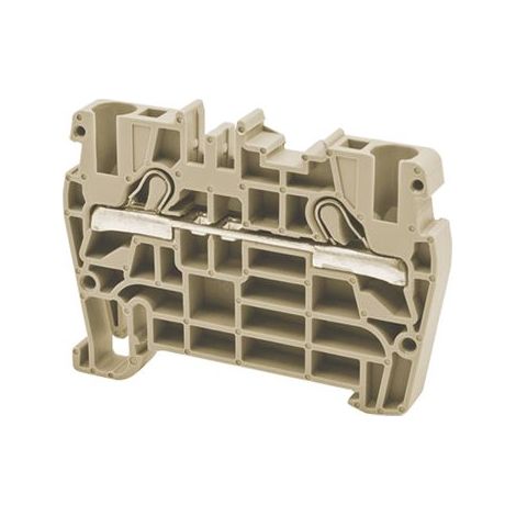 Borne de jonction à ressort 4mm² - pas 6mm - beige - type PushFit - IMO (1/2)
