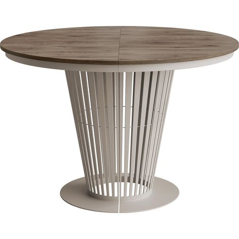 Mesa Oswego 181, Cachemira + Roble oscuro, 76x0x0cm, Alargamiento, Aglomerado laminado, Metal (1/5)