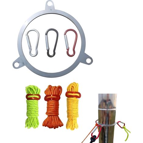 Accessoires Anti-Vent pour Tuyau De Poêle Acier Inoxydable Portable Léger Arrêteur De Vent Avec Corde Pour Cheminée Pour Jardin Terrasse Porche Camping-Car Maison (1/5)