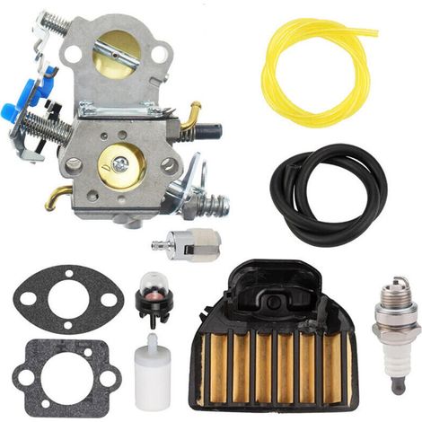 WTA-29 Carburettor for Husqvarna 455 460 with replacement air filter for chainsaw with air filter (1/4)