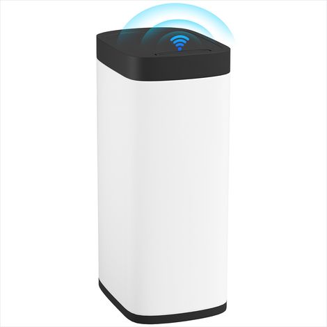 Poubelle automatique 50L en métal crème – capteur infrarouge, ouverture sans contact, dimensions 26,5 x 35,5 x 68 cm (1/5)