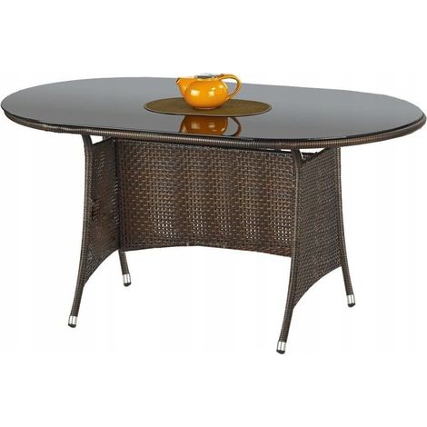 Mesa para exterior Houston 239 , 74x90x0cm, Mimbre plástico (1/2)