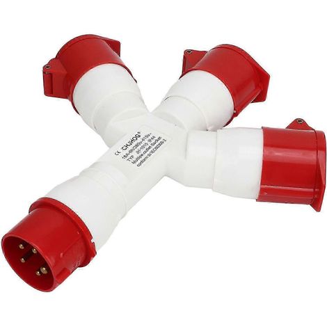 Prise multiple industrielle 5 broches, triphasée 380/415 V, 16 A, étanche, boîtier PA66, connecteur aéronautique haut de gamme WHBYV (1/4)