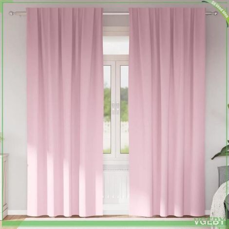 Rideaux occultants - FAF EISY - Tissage triple - Rose bébé - 260 x 140 cm - Bloque 80–90% lumière (1/5)