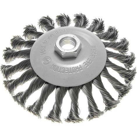 Spazzola di filo graphite 57t411 filetto M14 125mm 12500 giri