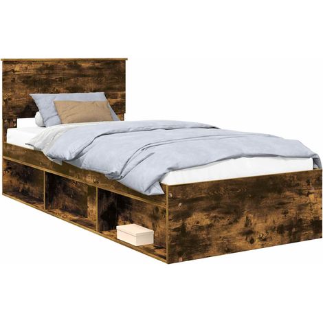 Maison Exclusive - Estructura de cama con cabecera Roble ahumado (1/5)