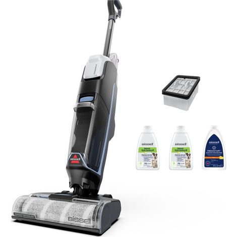 Bissell CrossWave Edge Cordless Pro Aspirateur traineau Secteur Sec&humide Sans sac Noir, Bleu, Gris clair