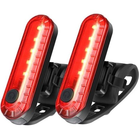 2pcs LED à vélo arrière du vélo, un feu de vélo rechargeable USB, des feux avant à vélo à LED puissants, IP65 imperméable avec 4 modes, vélo de vélo de montagne et de vélo de montagne longziming