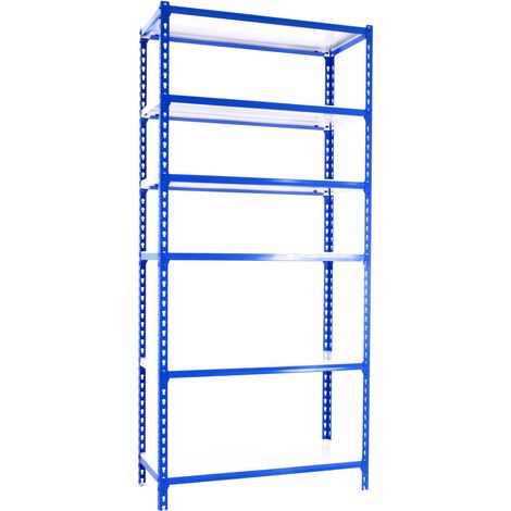 Simonrack Étagère métallique bleu et blanc 6 plateaux (1/5)