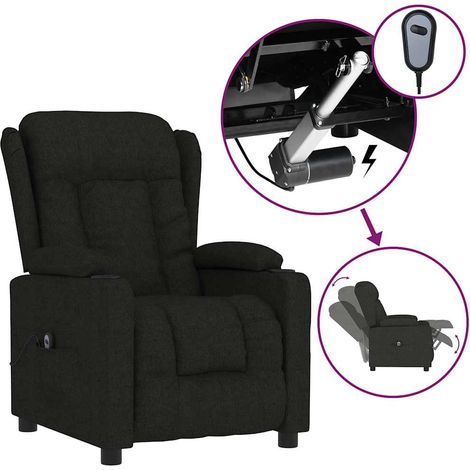 Maison Exclusive - Relaxsessel Elektrisch Schwarz Stoff (1/5)