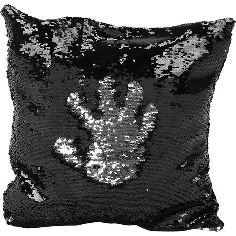 Housse de coussin carrée à paillettes sirène (1/4)