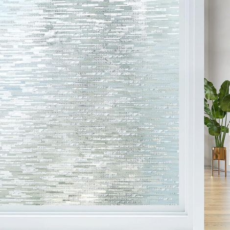 Film protecteur pour vitres, antiadhésif, à adhérence statique, dépoli, pour la protection UV des fenêtres, amovible, en vinyle opaque dépoli pour la maison et le bureau, 45×200cm (AAA) (1/5)