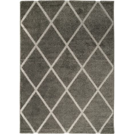 DEHORS-DEDANS CROISILLE - Tapis pour intérieur-extérieur gris 120x170 (1/4)