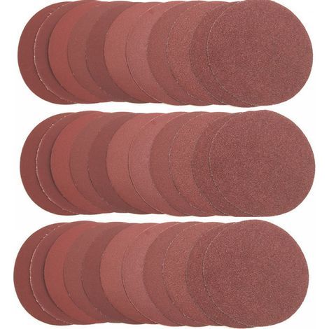 Disques de ponçage 100 mm - Support auto-agrippant, papier de verre rond, lot de 100 disques de ponçage - Grain 100 pour ponceuses orbitales (1/4)