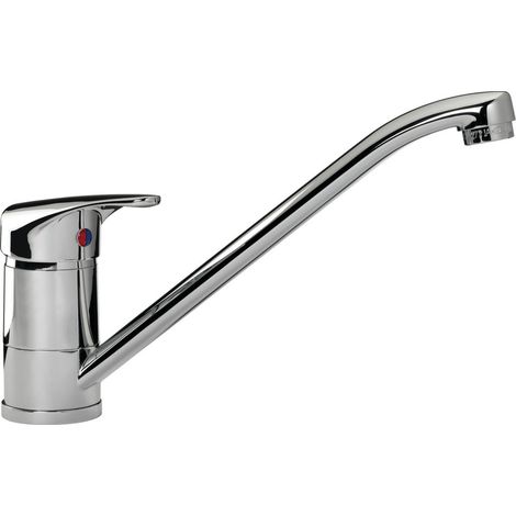 Mitigeur de lavabo chromé – Bec mobile – Cartouche céramique Ø42mm – Flexibles inox 3/8e – Fixation sur plage – Kramer