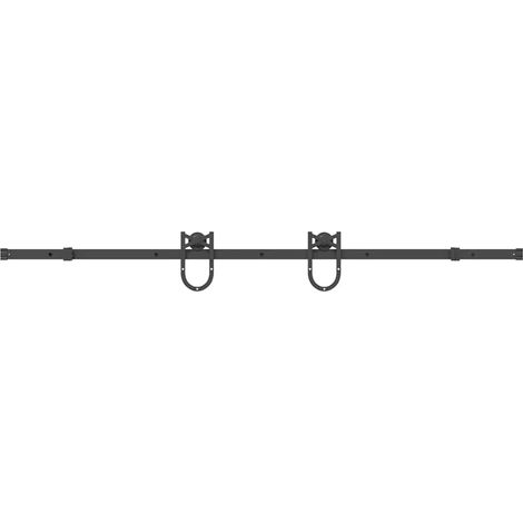 Maison Exclusive - Schiebetürbeschlag-Set 200 cm Stahl Schwarz
