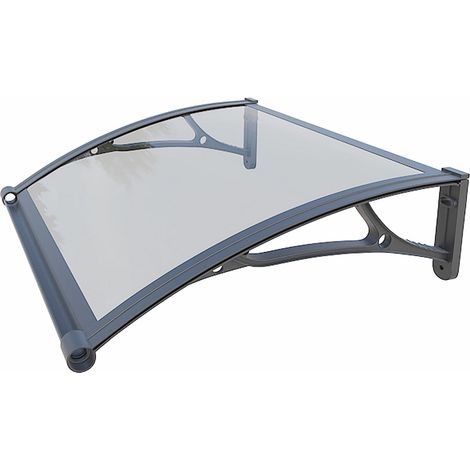 Werka Pro – Marquise aluminium 80 x 100 cm – Panneau polycarbonate anti-UV 2,5 mm – Structure rigide pour protection intempéries - PRO 80 X