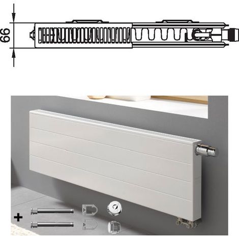 Kermi Therm-x2 Line Ventilheizkörper Typ 12 505x1805mm Ventilposition rechts PLV120501801R1K (1/4)