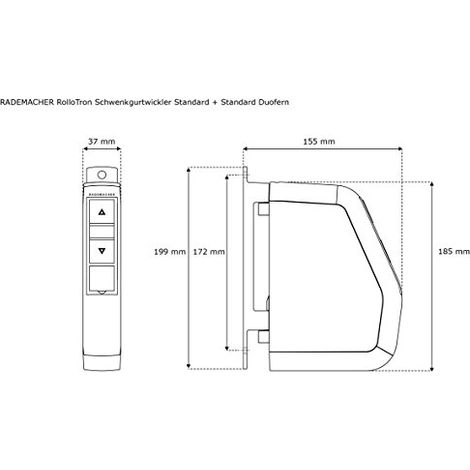 Diverse DuoFern 2550-UW Enrollador de Cinta Blanco