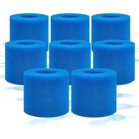 Lot de 10 Cartouches éponge pour Bestway Filtre de Piscine Taille 6, Type VI pour Piscine Compatible avec Bestway 58383 Les filtres, réutilisables (1/5)