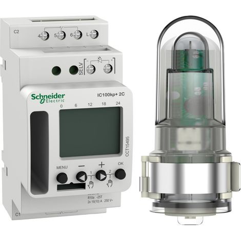 Acti9 IC100kp+ - interrupteur crépusculaire programmable - 2 canal - smart (1/3)