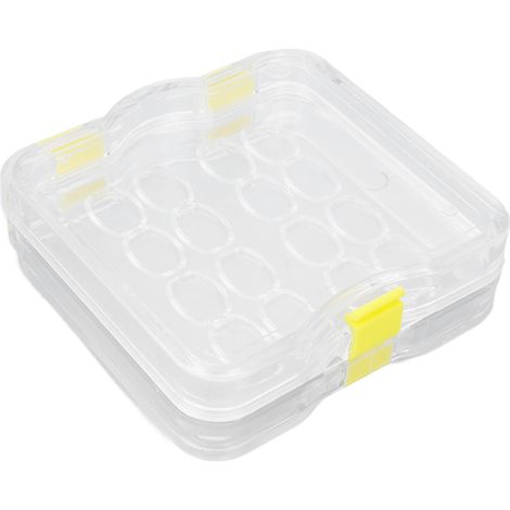 Boîte de rangement transparente pour prothèses dentaires (16 pièces) avec film protecteur (1/5)