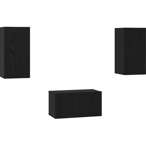Maison Exclusive - Ensemble meuble TV 3 pcs Chêne noir Bois d'ingénierie