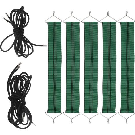 9 Pièces Lot de Sangles Élastiques de Rechange pour Fauteuils Pliants Renforts Résistants Aux Intempéries pour Chaises de Jardin Terrasse et Plage Installation Facile (1/5)