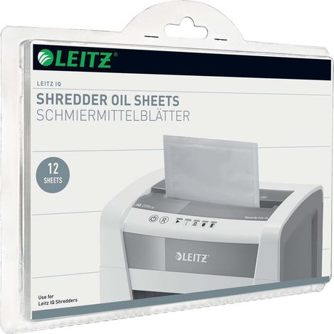 Leitz IQ Oil Sheets Feuilles lubrifiantes pour destructeur de documents 12 feuille(s)