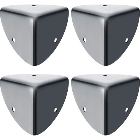 Protection Coin de Table Protection d'angle en Métal Antirouille Protecteur et Décoration Antichoc de Sécurité pour Tables et Meubles Pointus, 4Pcs, Noir Mat, EBJ039B-4P (1/5)