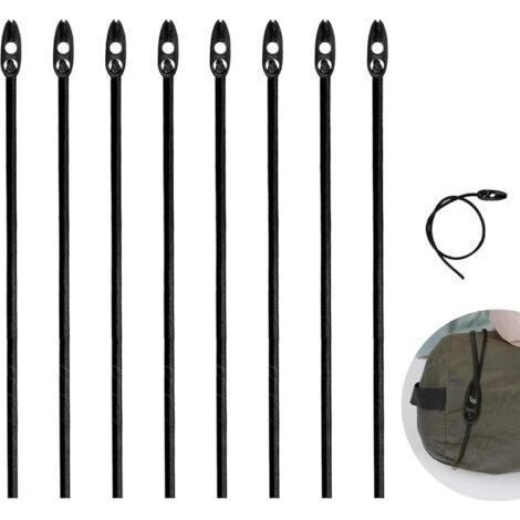 8 Pieces Elastic Tensioner, 50 cm Bicycle Tensioner, Elastic Luggage Tensioners, Heavy Duty Bungee Ropes, Adjustable Tension Straps with Heavy Duty Hooks for Bikes Motorcycles, Warning Signs (1/5)