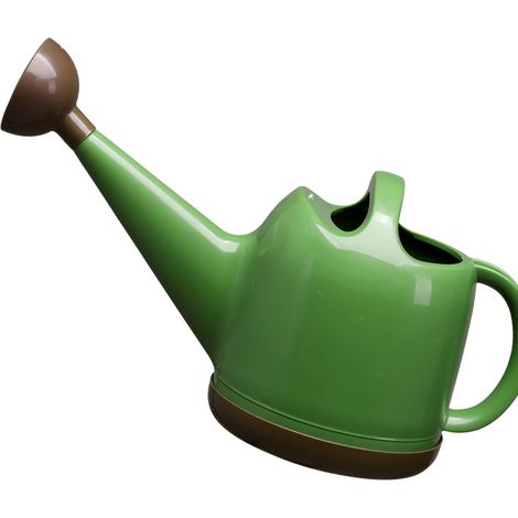Arrosoir pour Plantes 4L avec Buse d'Épandage Amovible - Pot à Eau Plastique Robuste Vert et Brun pour Jardin Intérieur/Extérieur (1/4)
