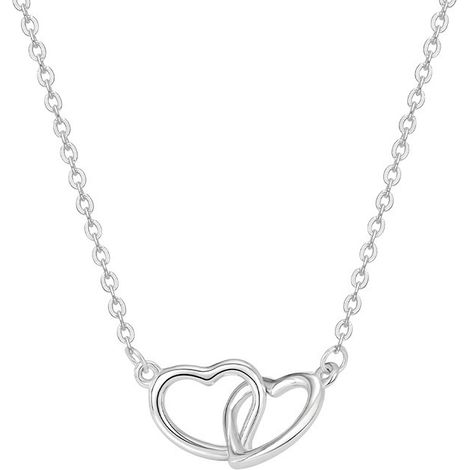 Personalisierte Damenkette mit herzförmigem Anhänger, inklusive Geschenk für Tochter und Mutter. Geburtstag (1/4)