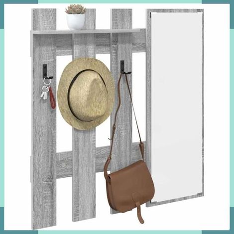 874512 Porte-manteau mural Montage mural Gris Sonoma 100 x 10 x 100 cm (1/5)