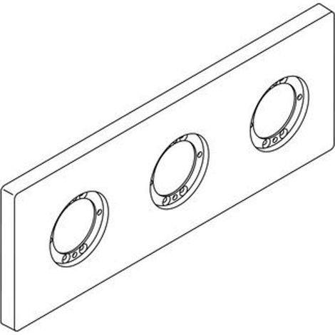 Rosone ARCHIMODULE 3 fori, 100 x 266 mm cromato IDEAL STANDARD (1/2)