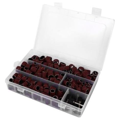 Kit de Tambours Ponçage Cylindriques 51 Pièces en Toile Émeri pour Bricolage Finition Bois et Matériaux Durs Mandrin Auto-expansible Polyvalent - (1/5)