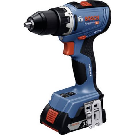 Set di utensili Bosch: GSR 18V-65 + 2 batterie ricaricabili + set di utensili manuali da 19 pezzi in L-BOXX