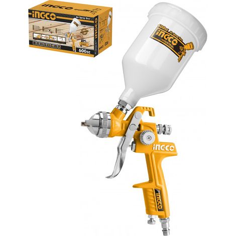 Ingco ASG1061 Pistola a spruzzo Aerografo per verniciare con serbatoio superiore 600 cc (1/5)