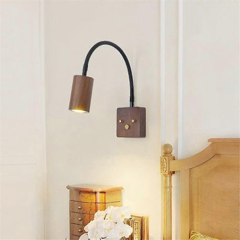 Lampe murale rétro japonaise pour chambre à coucher, lampe de lecture murale (1/5)