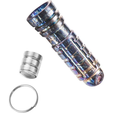 Lampe torche LED rechargeable avec crochet porte-clés étanche portable pour la nuit, la randonnée, le camping, les activités de plein air (1/5)
