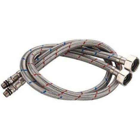 Tuyau flexible cuisine acier inoxydable 60 cm – Raccord universel eau chaude/froide, résistant et sans plomb