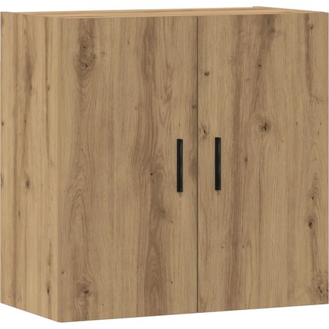 Armario mural práctico de madera de ingeniería 60 x 31 x 60 cm estilo moderno acabado en roble artesanal 020051141 (1/5)
