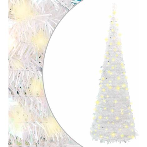 Pop-Up-Weihnachtsbaum Künstlich 150 LEDs Weiß 180 cm